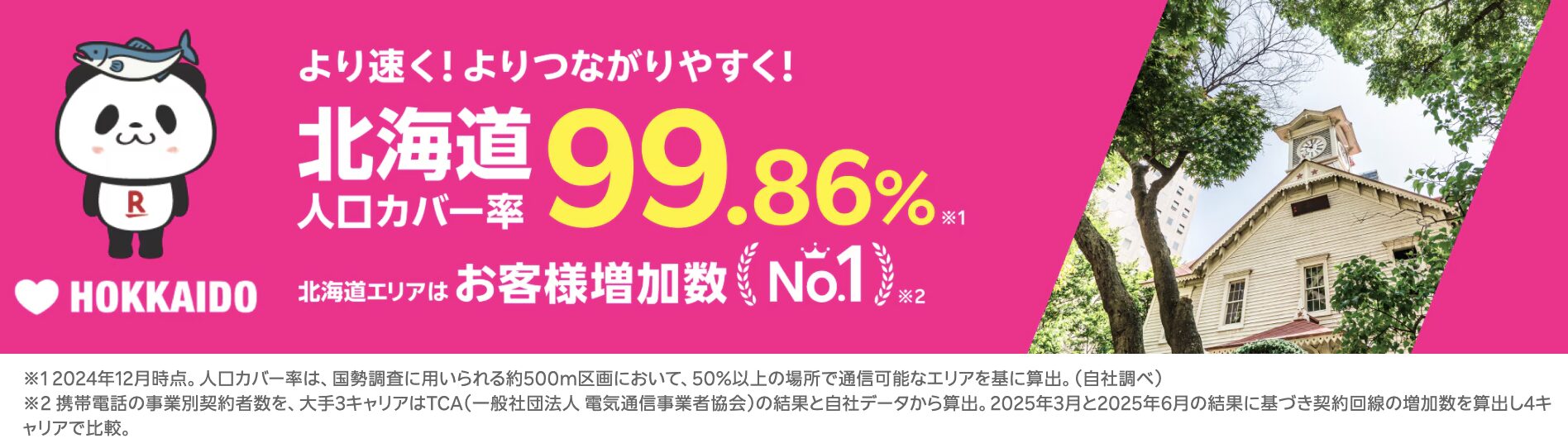 北海道の人口カバー率
